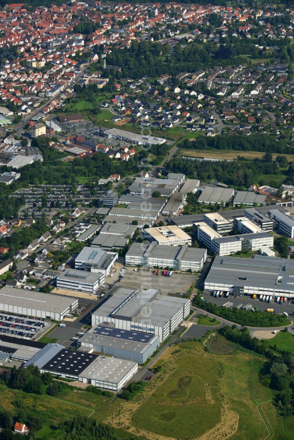 Aerial photograph Blomberg - Premises of PHOENIX CONTACT GmbH & Co. KG, Blomberg in the state of North Rhine-Westphalia