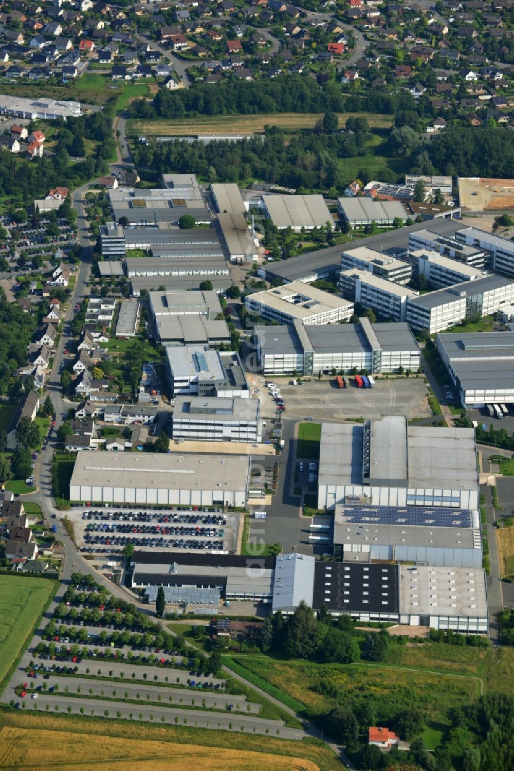 Blomberg from above - Premises of PHOENIX CONTACT GmbH & Co. KG, Blomberg in the state of North Rhine-Westphalia