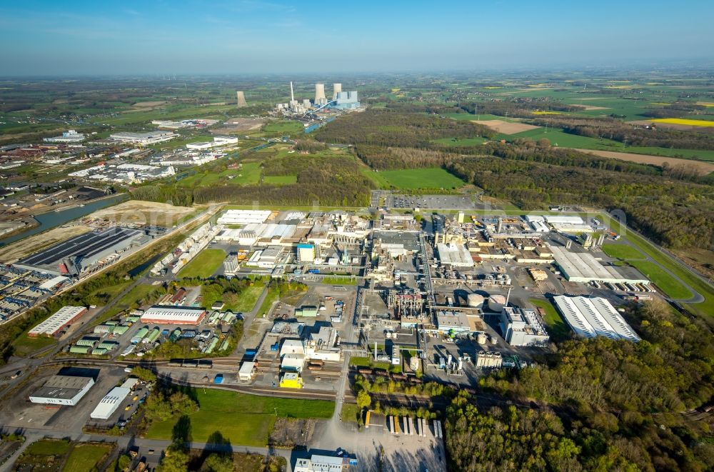 Aerial photograph Hamm - Company grounds and facilities of Du Pont de Nemours (Deutschland) GmbH in Hamm in the state North Rhine-Westphalia