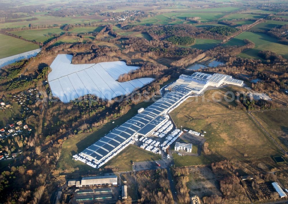 Aerial image Vetschau/Spreewald - Company grounds and facilities of Porcelaingres in Vetschau/Spreewald in the state Brandenburg