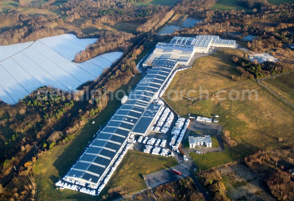 Aerial photograph Vetschau/Spreewald - Company grounds and facilities of Porcelaingres in Vetschau/Spreewald in the state Brandenburg