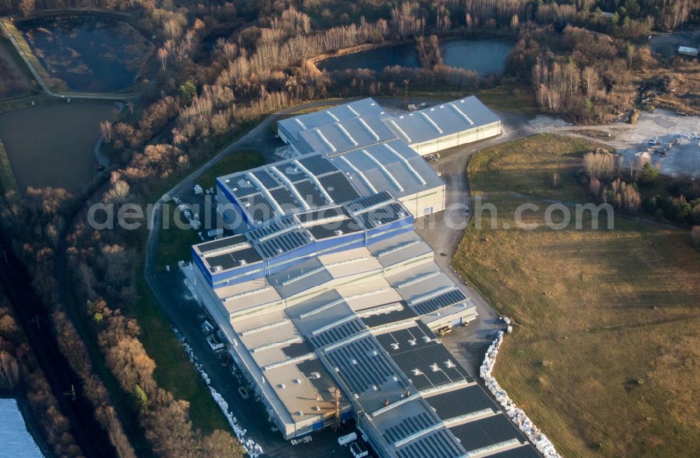 Vetschau/Spreewald from the bird's eye view: Company grounds and facilities of Porcelaingres in Vetschau/Spreewald in the state Brandenburg