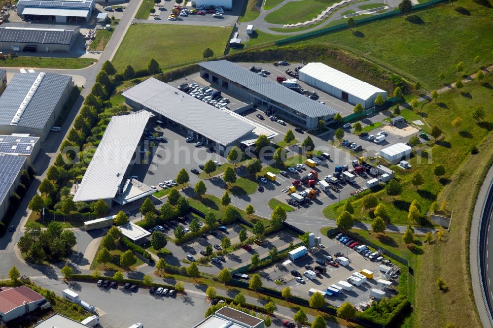 Aerial photograph Boxberg - Company grounds and facilities of Pruefzentrum Boxberg GmbH on Robert-Bosch-Platz in Boxberg in the state Baden-Wurttemberg, Germany