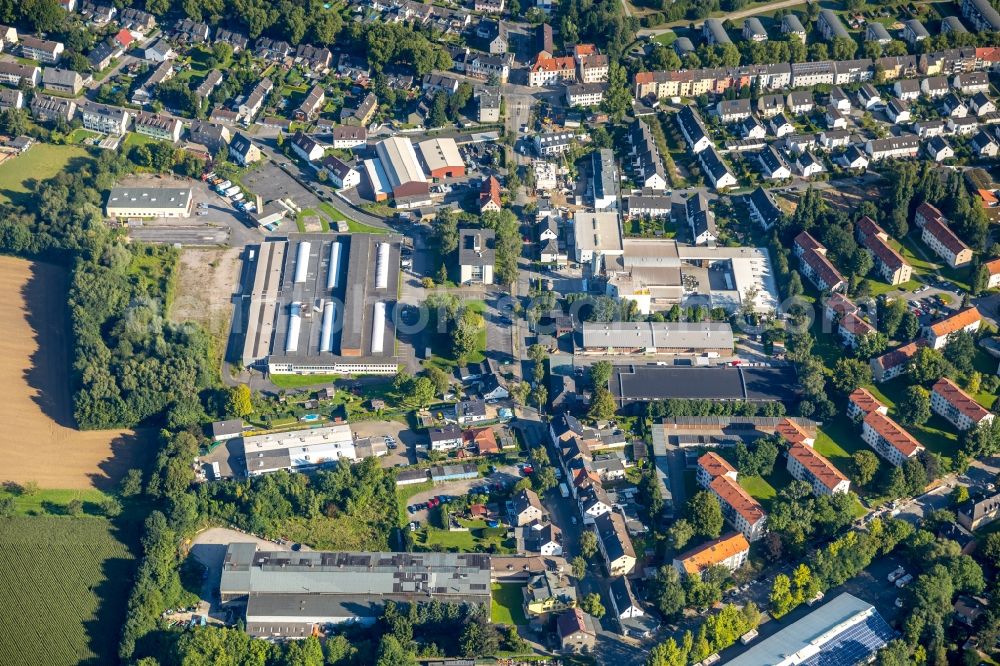 Aerial photograph Bochum - Company grounds and facilities of ROTAMILL GmbH on Hohensteinstrasse in Bochum in the state North Rhine-Westphalia, Germany