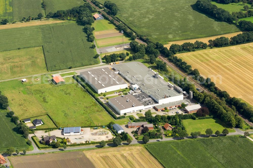 Aerial photograph Kutenholz - Company grounds and facilities of RPC Verpackungen Kutenholz GmbH in Kutenholz in the state Lower Saxony, Germany