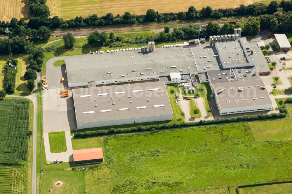 Kutenholz from above - Company grounds and facilities of RPC Verpackungen Kutenholz GmbH in Kutenholz in the state Lower Saxony, Germany