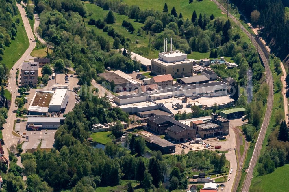 Aerial image Titisee-Neustadt - Company grounds and facilities of Schoeller Technocell GmbH & Co. KG in Titisee-Neustadt in the state Baden-Wurttemberg, Germany