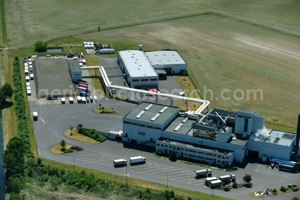 Genthin from the bird's eye view: Company grounds and facilities of SecAnim GmbH in Genthin in the state Saxony-Anhalt, Germany