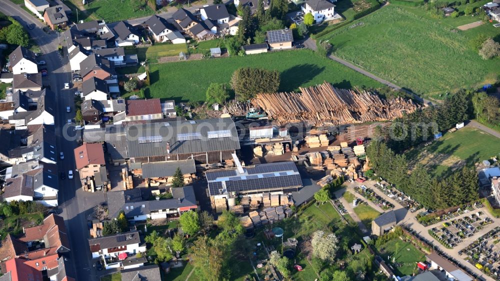 Aerial photograph Wachtberg - Sawmill Schmitz GmbH in Fritzdorf in the state North Rhine-Westphalia, Germany