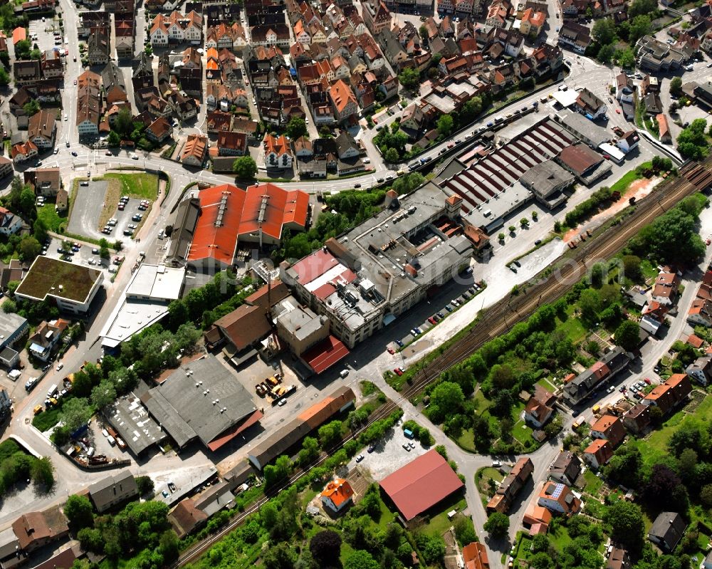 Aerial image Murrhardt - Company grounds and facilities of SoftArt Leder GmbH on the Fritz-Schweizer-Strasse in Murrhardt in the state Baden-Wuerttemberg, Germany