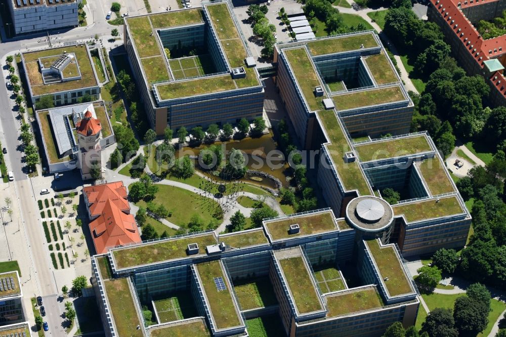 Aerial image München - Company grounds and facilities of Stadtwerke Muenchen GmbH in Munich in the state Bavaria