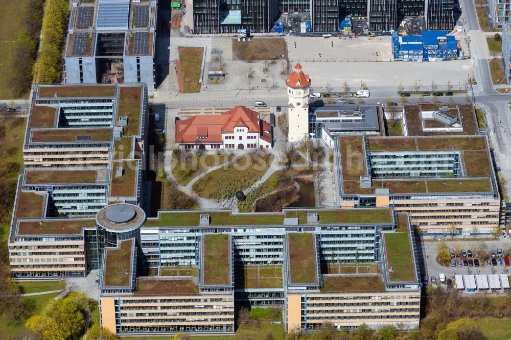 München from the bird's eye view: Company grounds and facilities of Stadtwerke Muenchen GmbH in Munich in the state Bavaria