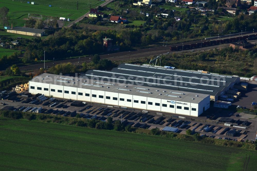 Aerial photograph Könnern - Premises of the steel profile manufacturer SOSTA Stainless GmbH at the Wind Rose in Koennern in Saxony-Anhalt