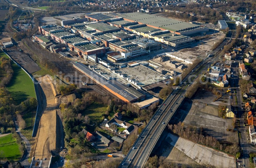 Aerial photograph Bochum - Company grounds and facilities of the former Adam Opel AG Werkes Bochum I in Bochum in the state North Rhine-Westphalia