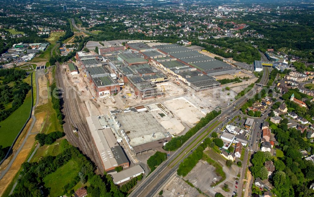 Aerial photograph Bochum - Company grounds and facilities of the former Adam Opel AG Werkes Bochum I in Bochum in the state North Rhine-Westphalia