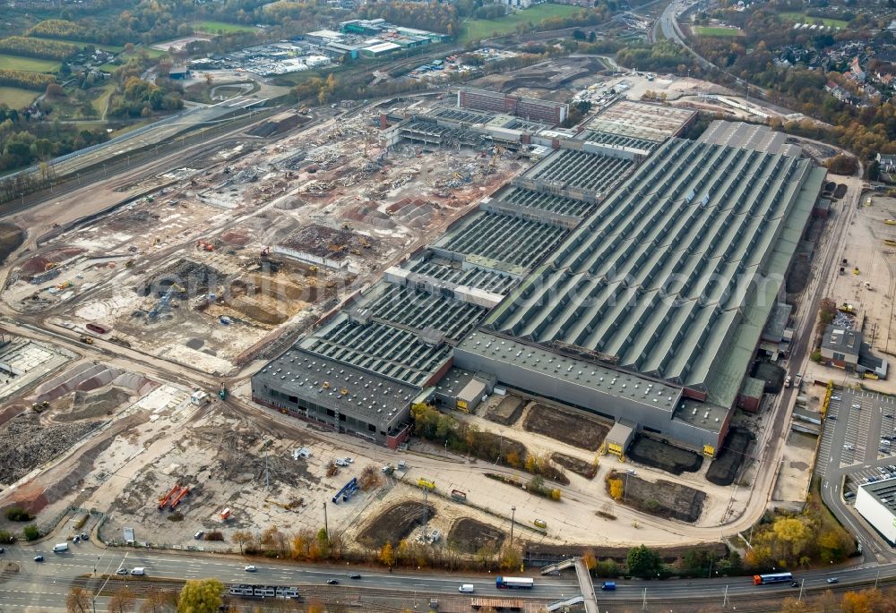 Aerial image Bochum - Company grounds and facilities of the former Adam Opel AG Werkes Bochum I in Bochum in the state North Rhine-Westphalia