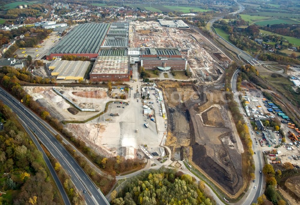 Bochum from above - Company grounds and facilities of the former Adam Opel AG Werkes Bochum I in Bochum in the state North Rhine-Westphalia