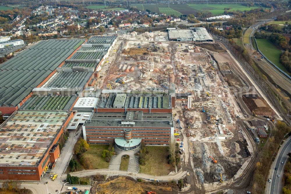 Bochum from the bird's eye view: Company grounds and facilities of the former Adam Opel AG Werkes Bochum I in Bochum in the state North Rhine-Westphalia