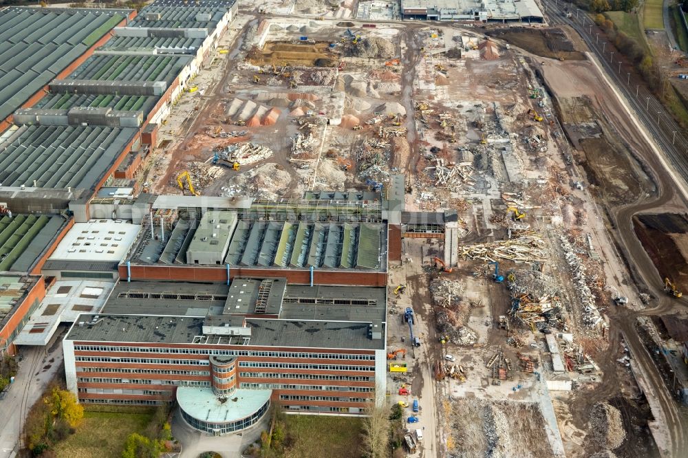 Aerial image Bochum - Company grounds and facilities of the former Adam Opel AG Werkes Bochum I in Bochum in the state North Rhine-Westphalia