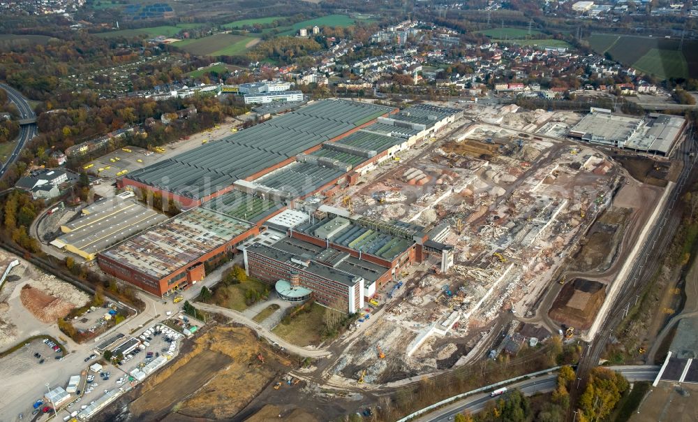 Bochum from above - Company grounds and facilities of the former Adam Opel AG Werkes Bochum I in Bochum in the state North Rhine-Westphalia