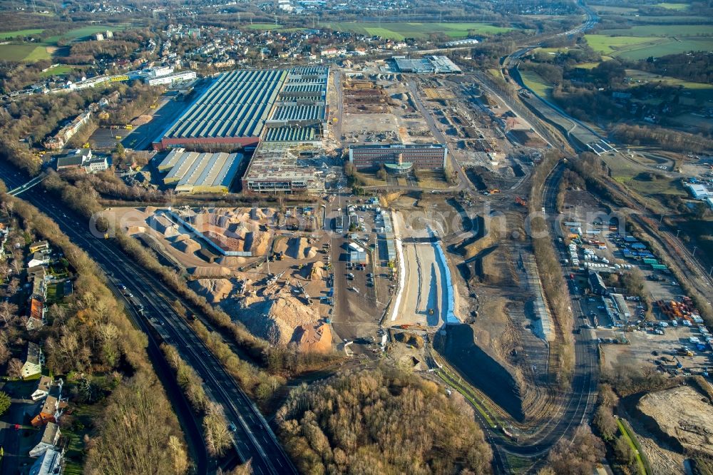 Bochum from the bird's eye view: Company grounds and facilities of the former Adam Opel AG Werkes Bochum I in Bochum in the state North Rhine-Westphalia