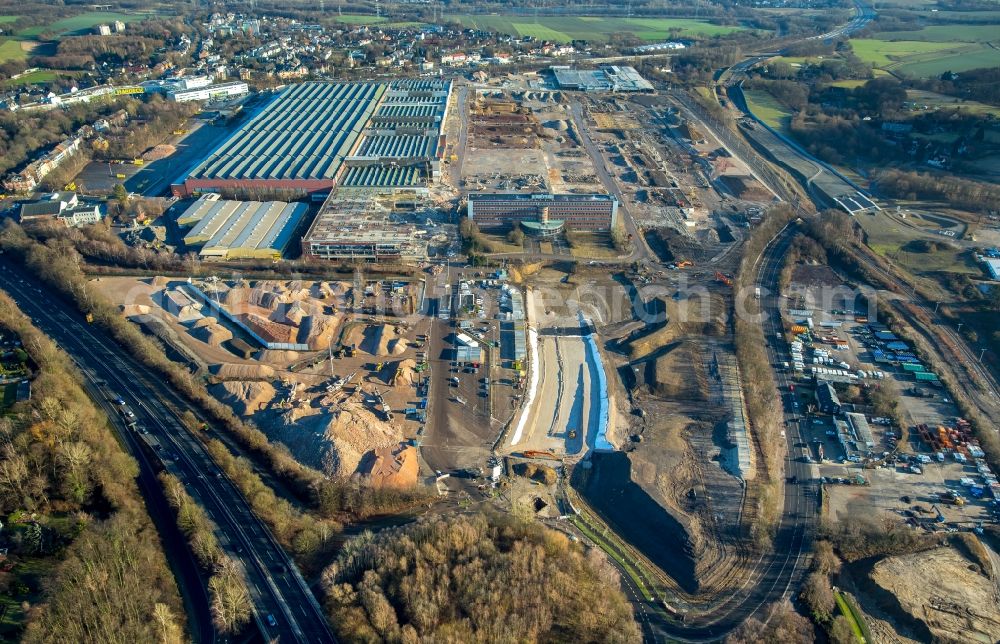 Aerial image Bochum - Company grounds and facilities of the former Adam Opel AG Werkes Bochum I in Bochum in the state North Rhine-Westphalia