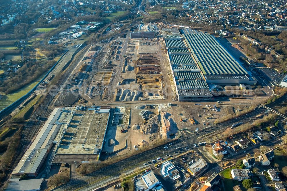 Aerial image Bochum - Company grounds and facilities of the former Adam Opel AG Werkes Bochum I in Bochum in the state North Rhine-Westphalia