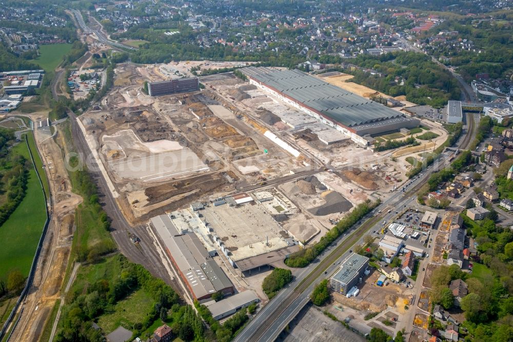 Bochum from above - Company grounds and facilities of the former Adam Opel AG Werkes Bochum I in Bochum in the state North Rhine-Westphalia