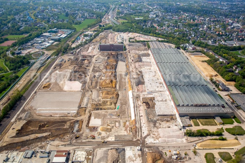 Aerial image Bochum - Company grounds and facilities of the former Adam Opel AG Werkes Bochum I in Bochum in the state North Rhine-Westphalia