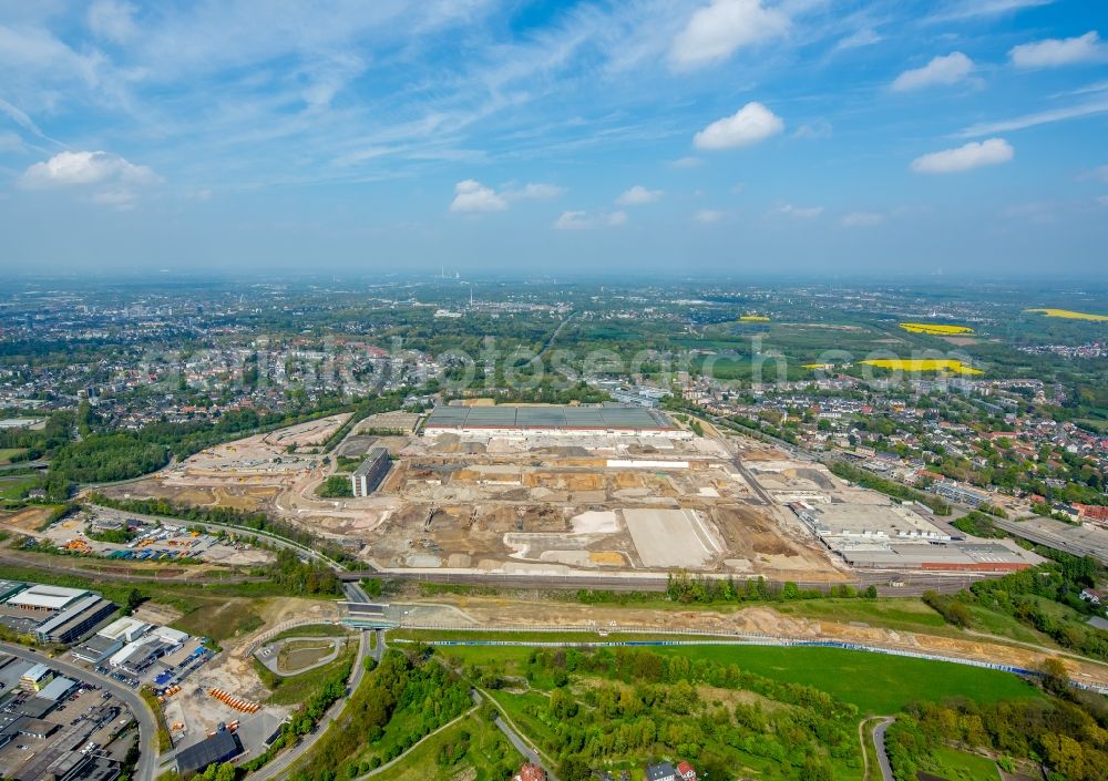 Bochum from above - Company grounds and facilities of the former Adam Opel AG Werkes Bochum I in Bochum in the state North Rhine-Westphalia