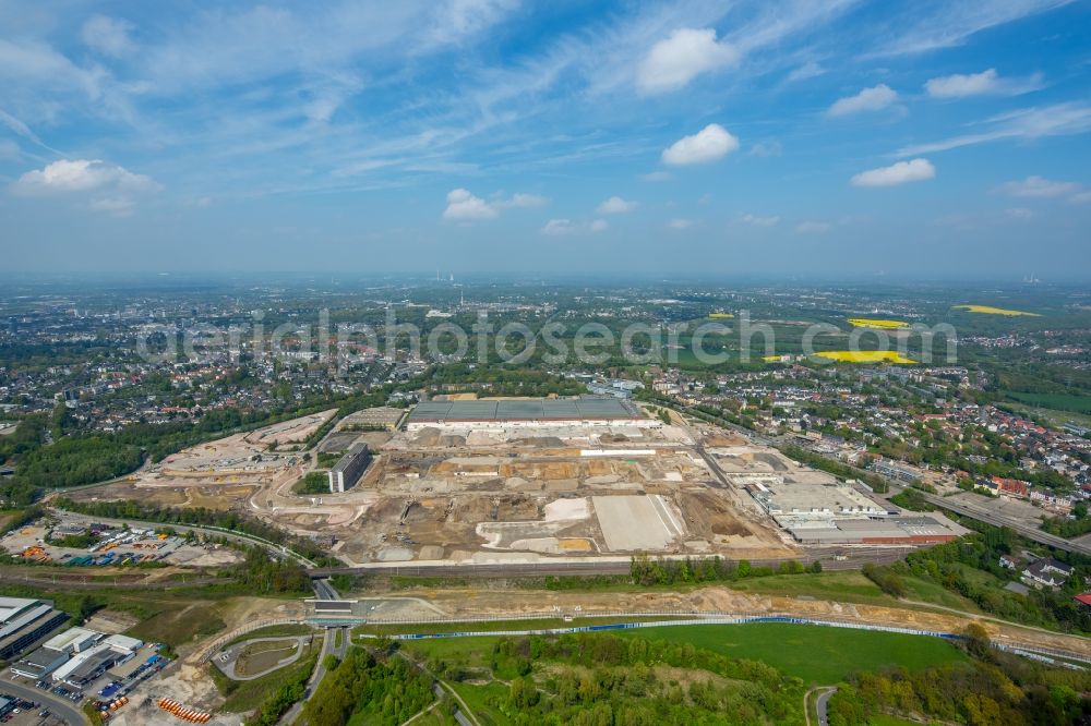 Bochum from the bird's eye view: Company grounds and facilities of the former Adam Opel AG Werkes Bochum I in Bochum in the state North Rhine-Westphalia