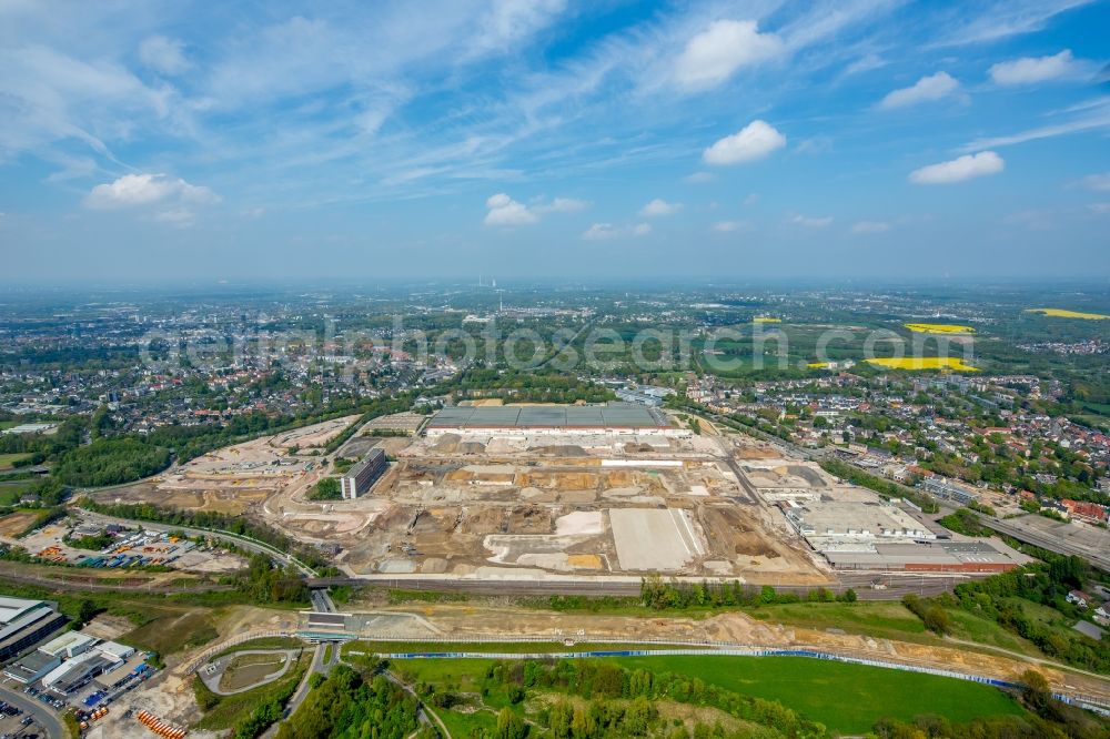 Aerial image Bochum - Company grounds and facilities of the former Adam Opel AG Werkes Bochum I in Bochum in the state North Rhine-Westphalia