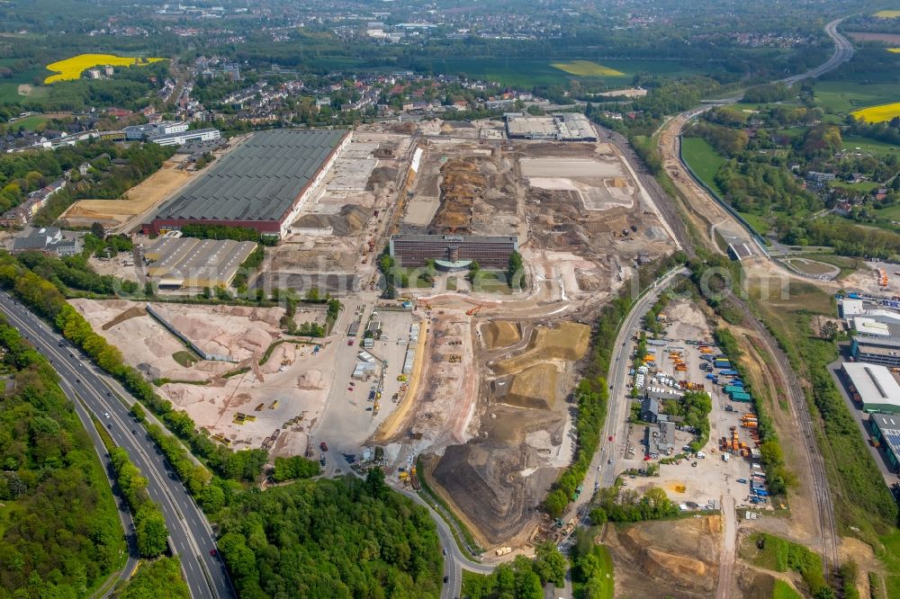 Bochum from above - Company grounds and facilities of the former Adam Opel AG Werkes Bochum I in Bochum in the state North Rhine-Westphalia