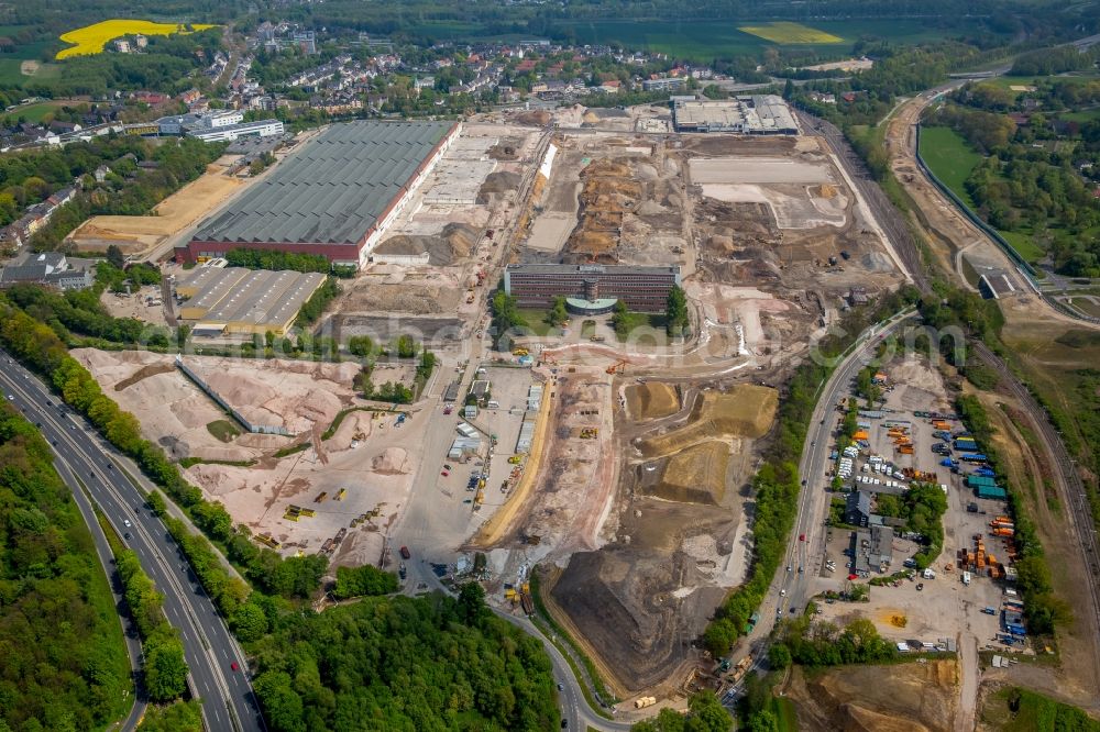 Bochum from the bird's eye view: Company grounds and facilities of the former Adam Opel AG Werkes Bochum I in Bochum in the state North Rhine-Westphalia