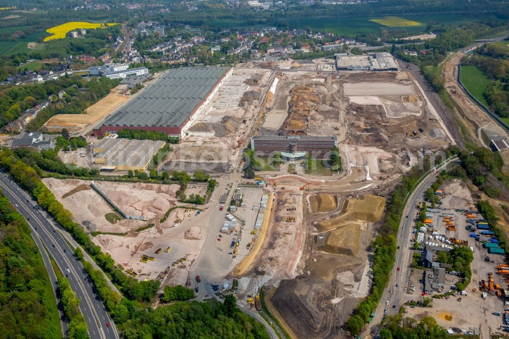 Aerial image Bochum - Company grounds and facilities of the former Adam Opel AG Werkes Bochum I in Bochum in the state North Rhine-Westphalia