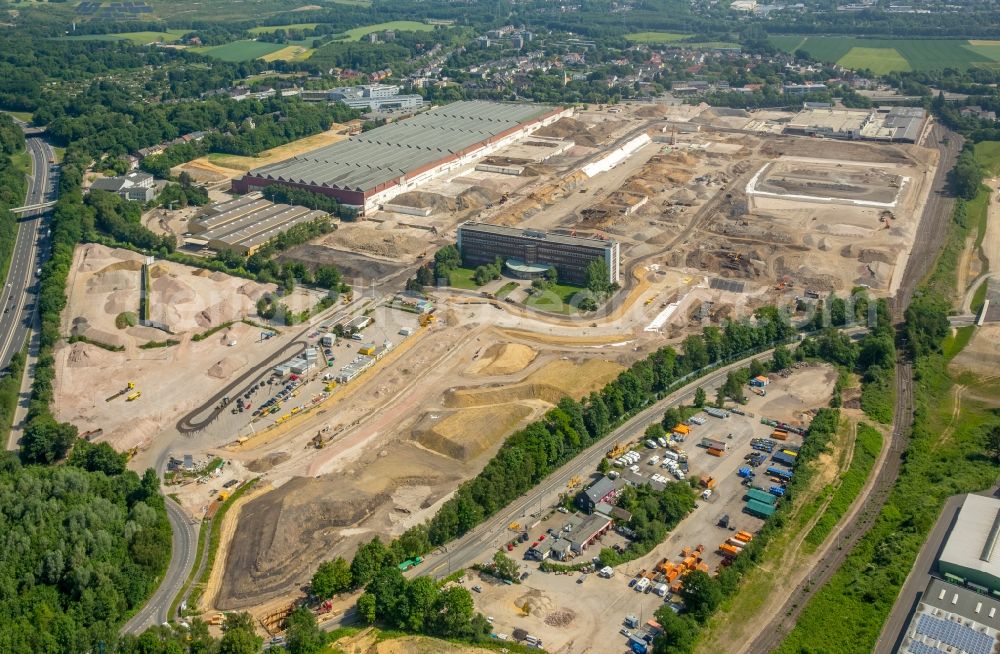 Aerial image Bochum - Company grounds and facilities of the former Adam Opel AG Werkes Bochum I in Bochum in the state North Rhine-Westphalia