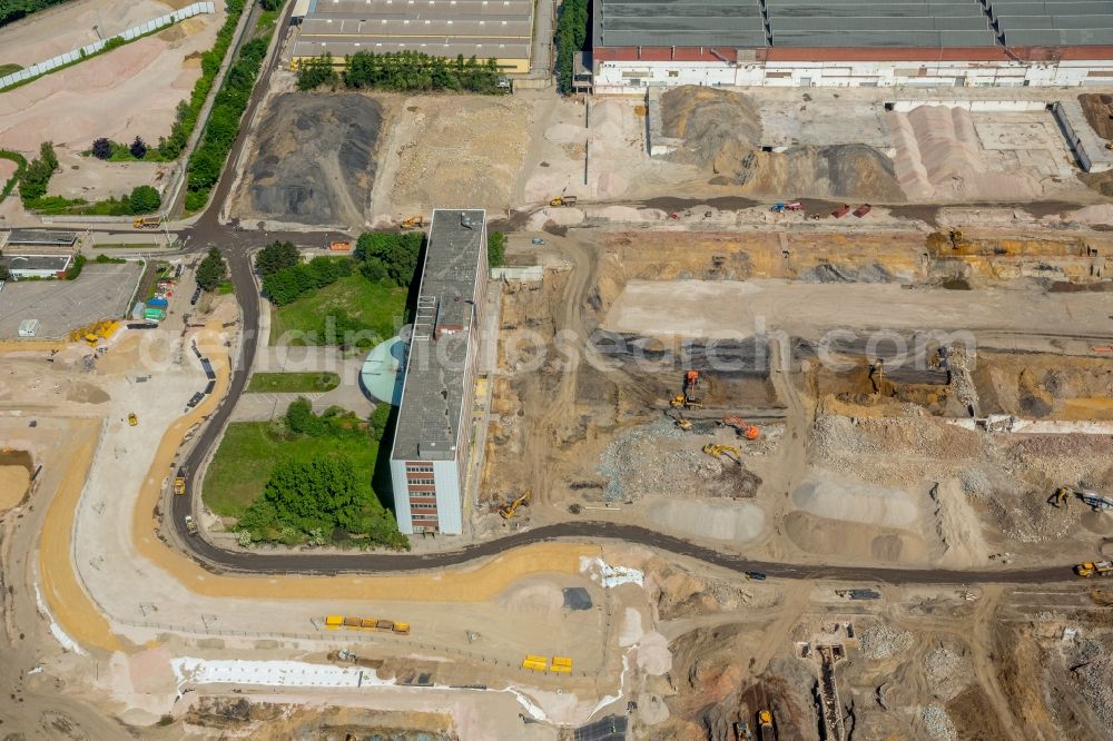 Bochum from the bird's eye view: Company grounds and facilities of the former Adam Opel AG Werkes Bochum I in Bochum in the state North Rhine-Westphalia