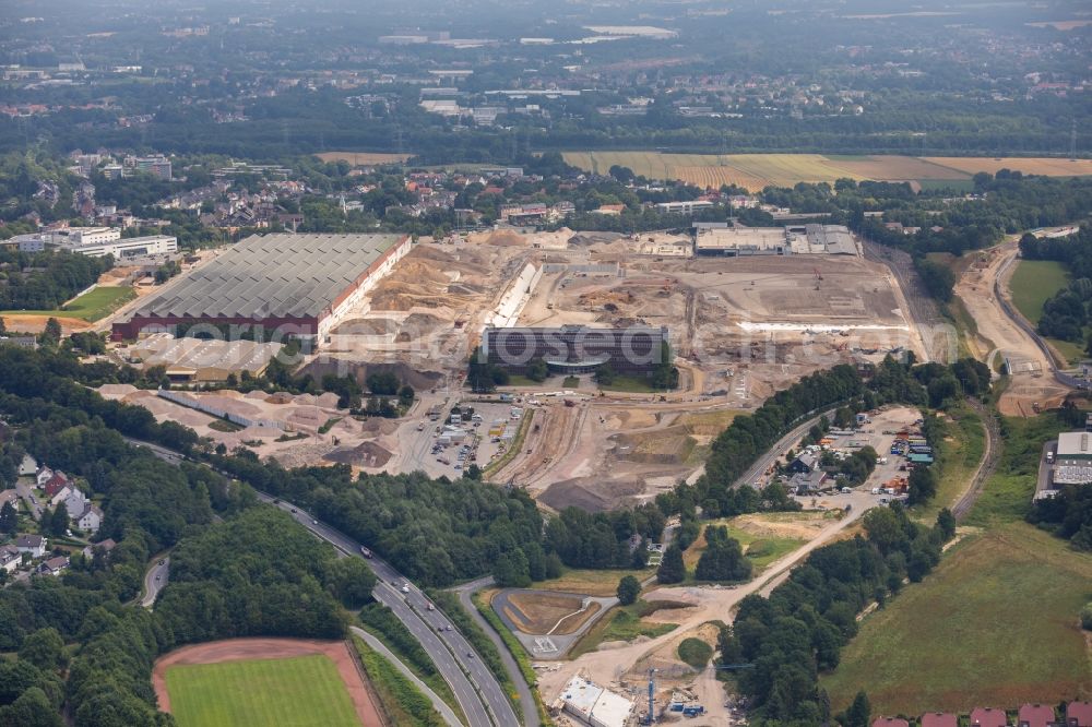 Bochum from the bird's eye view: Company grounds and facilities of the former Adam Opel AG Werkes Bochum I in Bochum in the state North Rhine-Westphalia