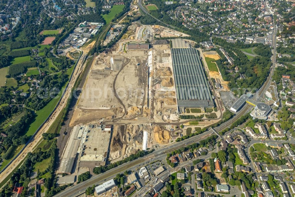 Bochum from above - Company grounds and facilities of the former Adam Opel AG Werkes Bochum I in Bochum in the state North Rhine-Westphalia