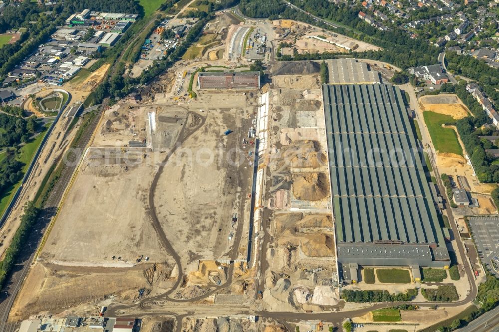 Bochum from the bird's eye view: Company grounds and facilities of the former Adam Opel AG Werkes Bochum I in Bochum in the state North Rhine-Westphalia