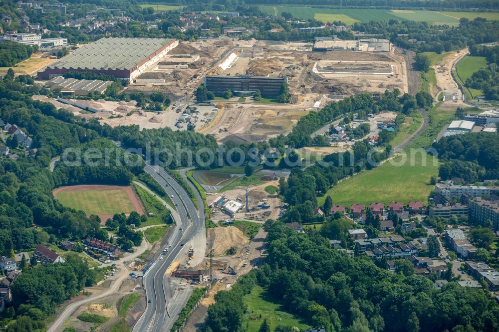 Bochum from above - Company grounds and facilities of the former Adam Opel AG Werkes Bochum I in Bochum in the state North Rhine-Westphalia