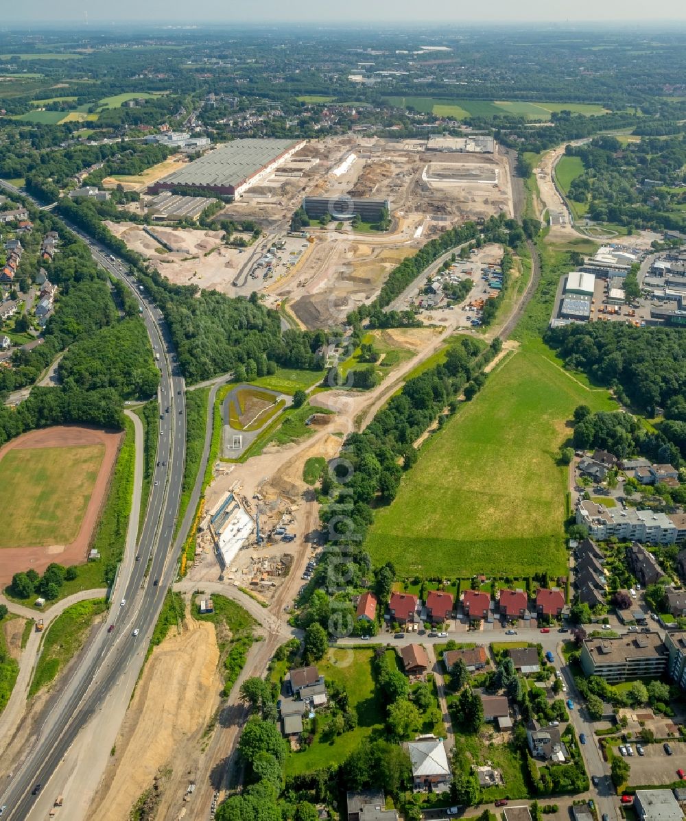 Bochum from above - Company grounds and facilities of the former Adam Opel AG Werkes Bochum I in Bochum in the state North Rhine-Westphalia