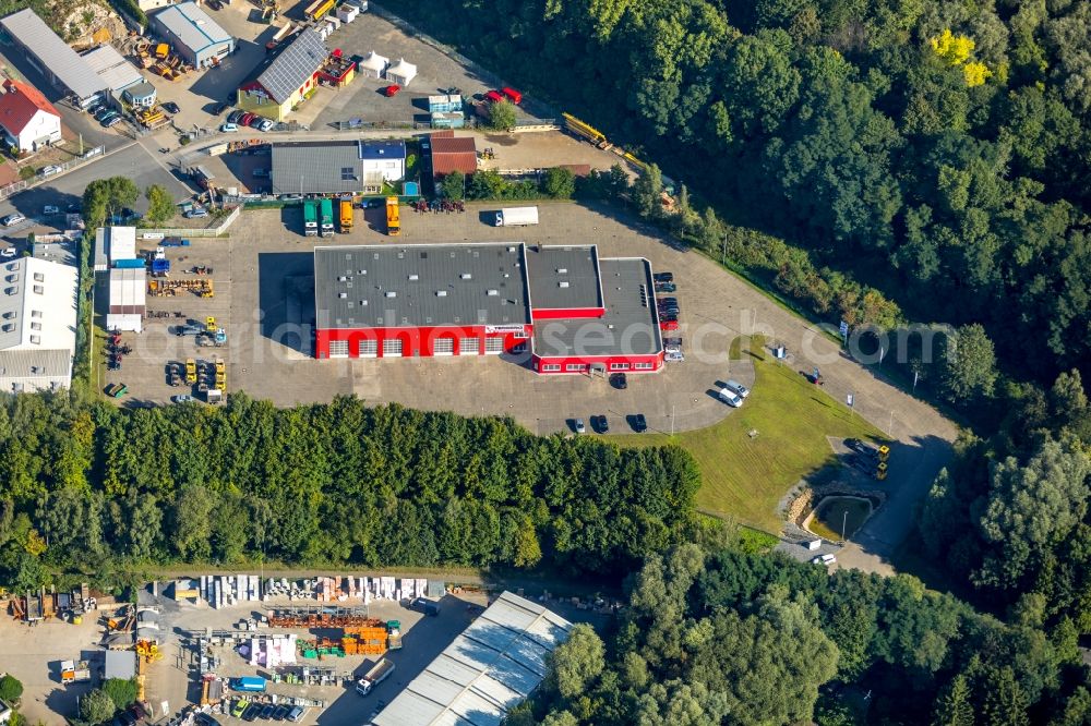 Aerial image Bochum - Company grounds and facilities of TERBERG Spezialfahrzeuge GmbH on Hansastrasse in Bochum in the state North Rhine-Westphalia, Germany