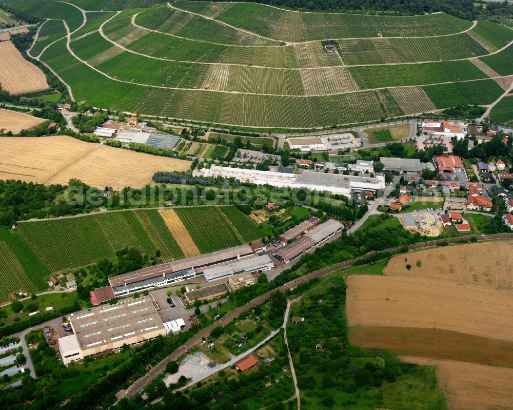 Aerial photograph Weinsberg - Company grounds and facilities of thyssenkrupp System Engineering GmbH in Weinsberg in the state Baden-Wuerttemberg, Germany