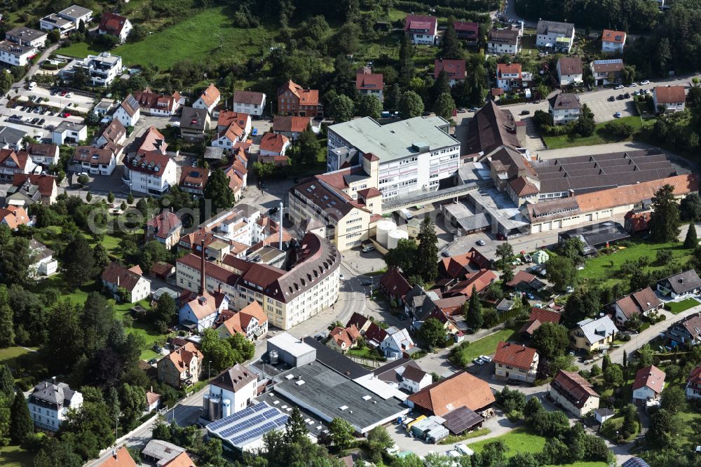 Aerial image Heubach - Company grounds and facilities of Triumph International GmbH Miederwaren in Heubach in the state Baden-Wuerttemberg, Germany