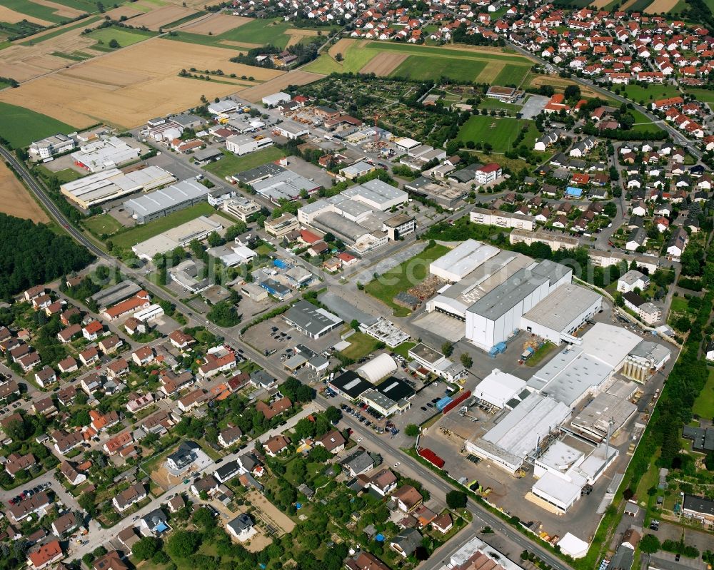 Heilbronn from the bird's eye view: Company grounds and facilities of Unilever Deutschland Produktions GmbH & Co oHG in Heilbronn in the state Baden-Wuerttemberg, Germany