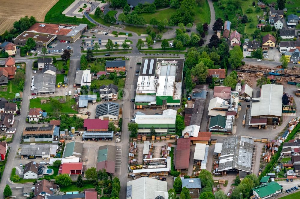 Friesenheim from above - Company grounds and facilities of villing-technologie in Friesenheim in the state Baden-Wurttemberg, Germany