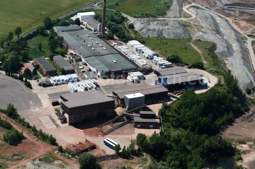 Aerial photograph Baalberge - Company grounds and facilities of Wienerberger Ziegelindustrie GmbH in Baalberge in the state Saxony-Anhalt