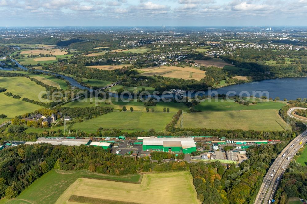 Aerial photograph Hattingen - Company premises of Wilhelm Boetzel GmbH & Co.KG on Wittener Strasse in Witten in the state of North Rhine-Westphalia