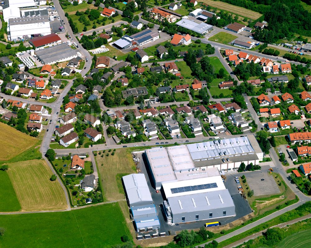 Bodelshausen from the bird's eye view: Company grounds and facilities of Zahnradfertigung Ott in Bodelshausen in the state Baden-Wuerttemberg, Germany